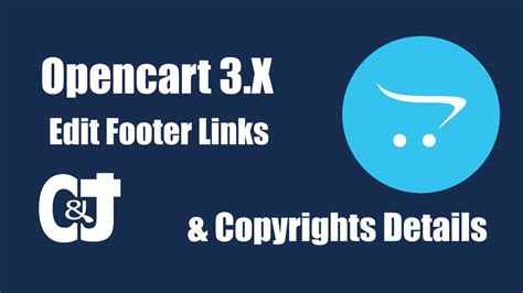OpenCart 3.x How To Edit Footer Links And Copyright .